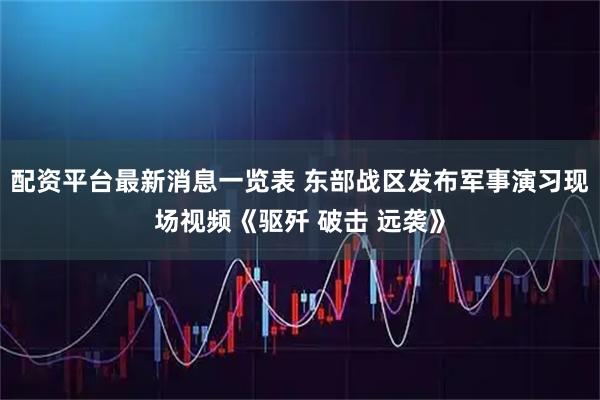 配资平台最新消息一览表 东部战区发布军事演习现场视频《驱歼 破击 远袭》